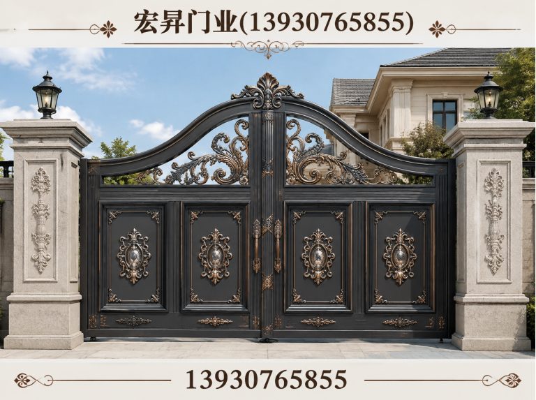 东光县别墅入户铜门展示图